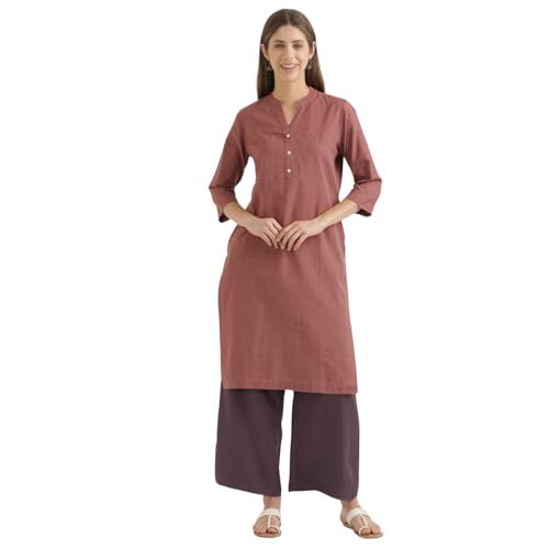 Image of SAADAA Palazzo Pants for Women Half-Elasticated Waistband | Palazzo for Women in Soft Viscose Fabric | Regular Fit with Mid Rise Waist & Deep Pockets | Versatile for Formal & Casual Wear