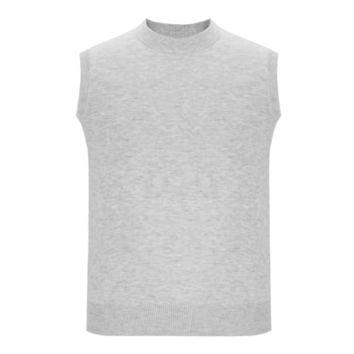 Men's Sweater Vest Sleeveless Crewneck Pullover Knitted Vest Slim Fit Casual Soild Warm Sweater Plus Size Waistcoat2