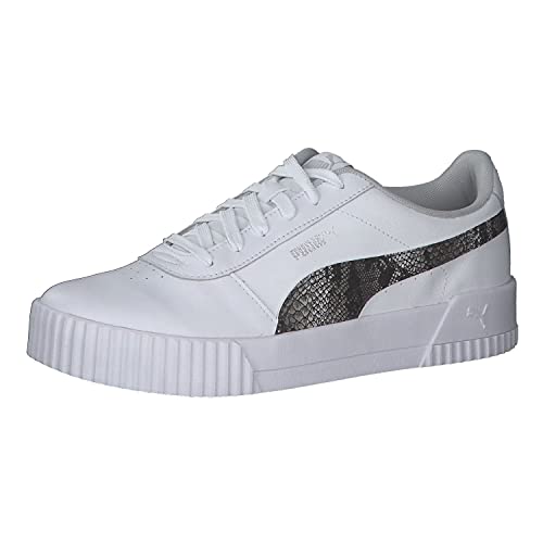 Image of Puma womens Carina L Snake FS Low Boot Puma White-Gray Violet-Puma Silver 4 UK (38238402)