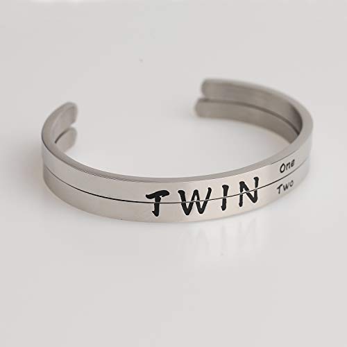 ENSIANTH Twins Gift Twin Bracelet Twin One Twin Two Cuff Bangle4