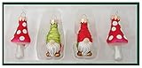 Krebs Glas Lauscha - Christbaumschmuck aus Glas - Mini Figuren Verschiedene Sorten - 4 Stück - kleine Glasfiguren (Wichtel)