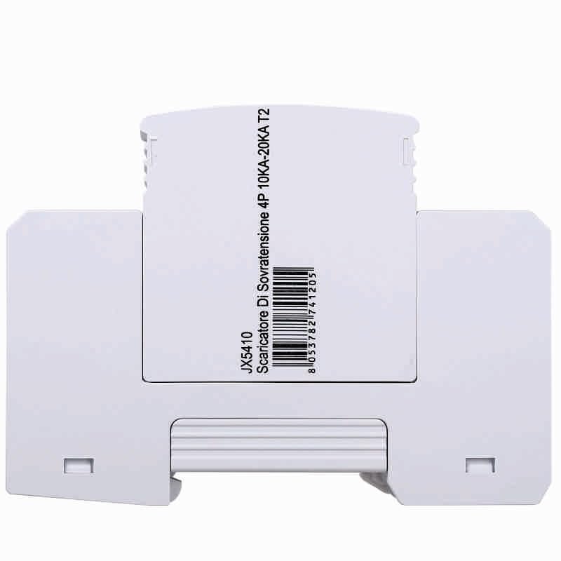 ZOREI Scaricatore Di Sovratensione 220V Tipo 2, 4P T2 D 275V 10KA da 4 Poli, Occupa 4 Moduli DIN, Protegge Impianti Da Fulmini e Picchi Di Tensione, JXSPD-1P+N