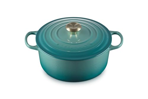 Image of Le Creuset Enameled Cast Iron Signature Round Dutch Oven, 5.5 qt., Riviera