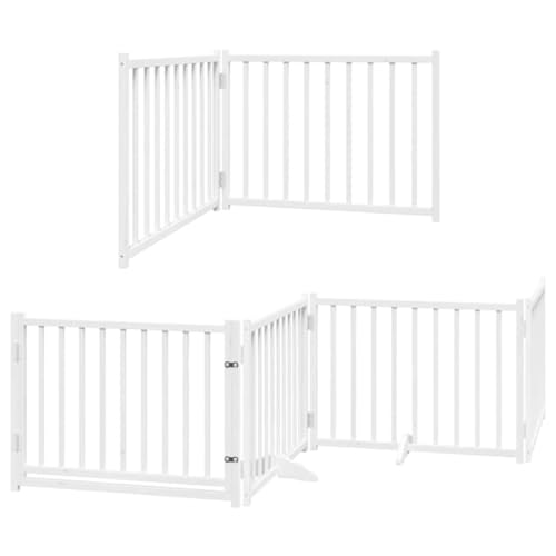 Protección para mascotas con esta rejilla para perros portátil de madera interior 3