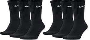 Nike Unisex Trainingssocken Everyday Cushioned Crew Socks SX7664 6 Paar, Größe:42-46, Artikel:-010 black