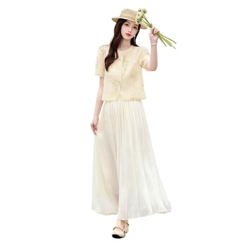 Ensemble patchwork brodé et imprimé chinois haut de gamme femme - 4