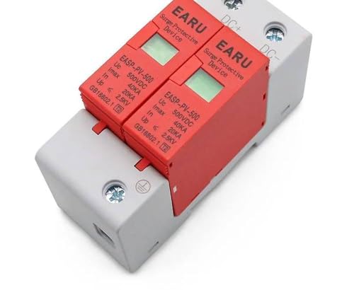 SPD 2P DC 500V 20KA~40KA House Lightning Surge Protector Protective Low-Voltage Arrester Device for PV Solar Photovoltaic System