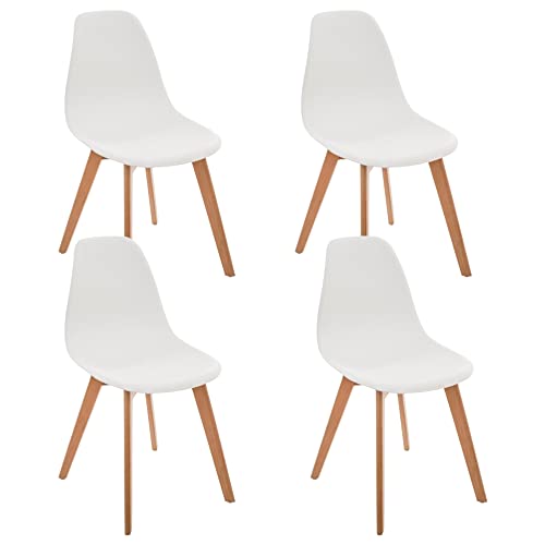 4x Silla infantil 'escandinava' blanca atmosphera.