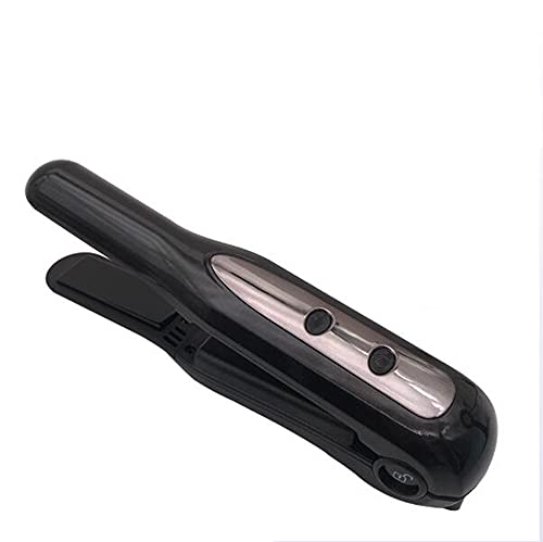 Planchas sin cable Plancha recargable USB para planchar rápidamente + Temperatura ajustable + Traje de apagado automático para todo tipo de cabello,black
