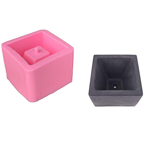 Cement Mold Silicone Concrete Square Flower Pot Molds Plaster Handmade Clay Craft Casting Concrete Pot Mould Supplies