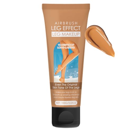 AmiCera Leg Makeup, Instant False Tan Cream, Tinted Moisturiser Body Concealer, Tattoo Cover Up Makeup, Self Tanning Lotion, Body Coverage Perfector for Vein Scar, Natural Tan Glow, Wheat Colour 100g