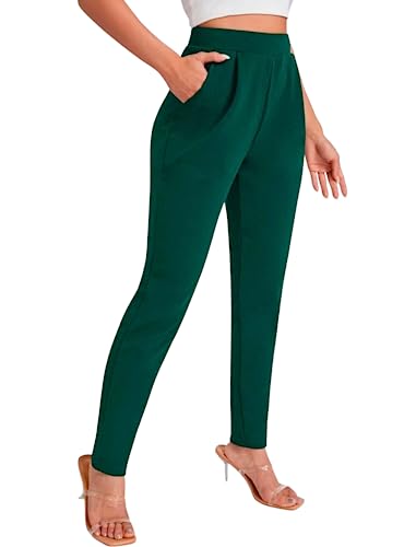 Image of Dream Beauty Fashion Women's High Waist Regular Fit Trouser, Elastic Staright Pants, for Casual Office Work wear (Virat)