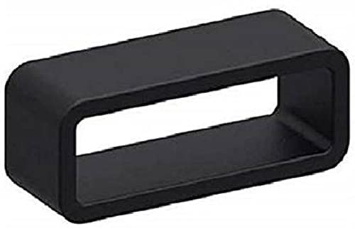 Image of SAVOIR 20 mm Rubber Silicone Watch Band Watch Strap Loops /Keepers Holder Retainer Loop Replacement - Black color Watch Band Loop -