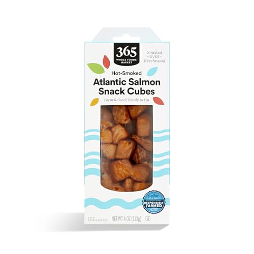 365 by Whole Foods Market Hot Smoked Atlantic Salmon Cubes, 4 OZ