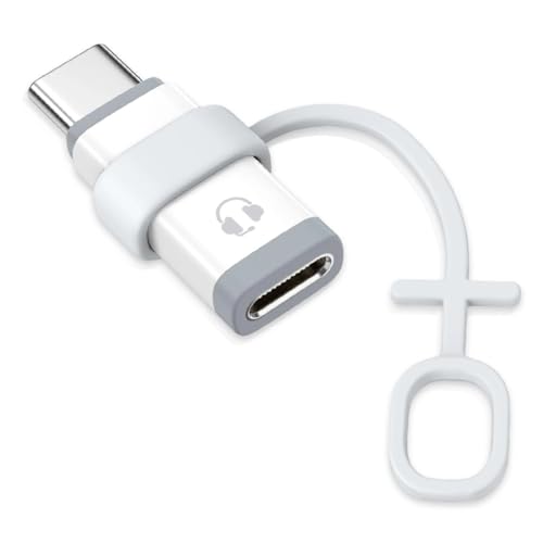 Image of Verilux Lighting to Type C Converter, Type C Male to Female Lighting Earphones for iPhone with DAC Chip, Portable Audio Adapter for iPhone 16 /15, Support Hands-Free Calling, Volume Control