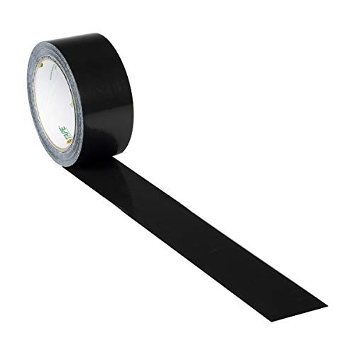 Image of Duck 285636 Color Duct Tape 3-Pack, 1.88 Inches x 20 Yards, 60 Yards Total, 3-Roll Pack, Black, 3 Piece