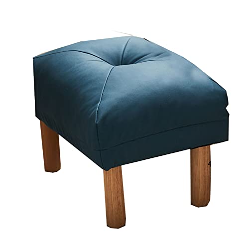ZABEES Taburete de entrada para cambiar zapatos, taburete cuadrado bajo, taburete bajo de lujo para sofá, taburete bajo para el hogar, sala de estar, dormitorio, cocina, asiento acolchado