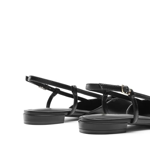 DREAM PAIRS Slingback Flats for Women, Pointed-Toe Elegant Women's Ballet Flats with Buckle Strap, Classic Low Heel Dress Shoes for Casual Work Office Party3