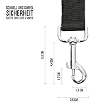 Lantelme Hunde Auto Sicherheitsgurt Adapter extra stark Gurtadapter ausziehbar bis 60cm Farbe schwarz für Autogurt KFZ Wohnmobil Fahrzeug 4913