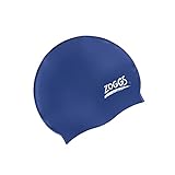 Zoggs Unisex – Erwachsene Silicone Cap Badekappe, Dunkelblau, One Size