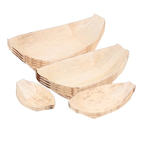 Set 40 platos sushi desechables con forma de bote miniatura 6