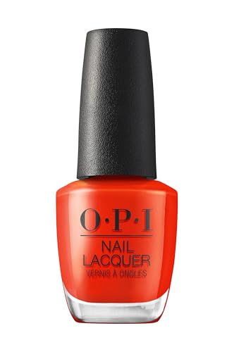 OPI Nail Lacquer Totally Red-ical | Opaque Bright Warm Red Orange Crème Chip Resistant Nail Polish | What's Your Mani-tude | Fall 2025