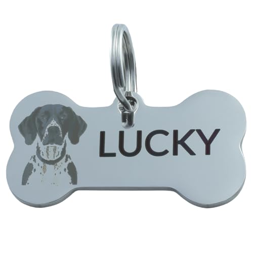 QIPAN Dog Tags Personalized,Dog Tag,Dog Name Tags Personalized,Dog Tags for Large or Small Dogs,Personalized Stainless Steel Pet ID Tags,Engraved on Both Sides,Small Bone Shape