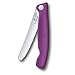 Price comparison product image Victorinox Swiss Classic Foldable Picnic Knife for Hiking, Fruit, Vegetables, Bread Rolls, Sausage, Serrated Edge, Extra Sharp, Violet