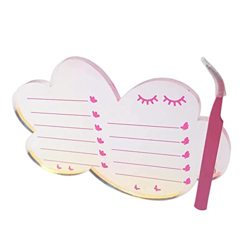 zalati Eyelash Display Holder False Eyelash Tray Eyelash Boards for Makeup Eye Lashes Display - Transparent Clouds