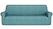 PETTI Artigiani Italiani - Pokrowiec na sofę 4-osobową, elastyczny, 4-osobowy, turkusowy, żakardowy, 100% Made in Italy