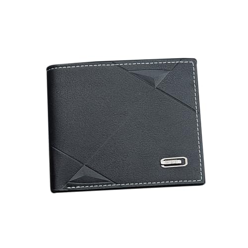 Man Wallet Sturdy Pu Purse Zippered Coin Holder Multiple Card Slots Fashion Multi Pocket Wallet Gentle Retro Design Black