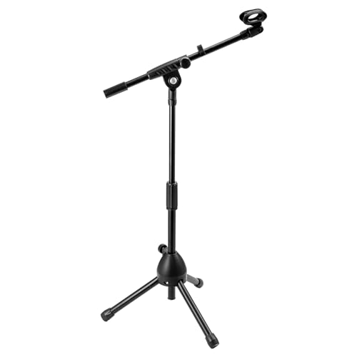 CROWNSHOP Microphone Stand 47-80cm with Telescopic Boom Adjustable