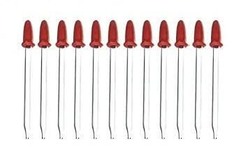 Salco Glass Pipette Dropper with Red Rubber sucker Cap Dropping Pipet Liquid Essential Oil Transfer Glass Pipette Dropper (8 Inch, 12) (B09R82JXMH) Amazon Price History, Amazon Price Tracker