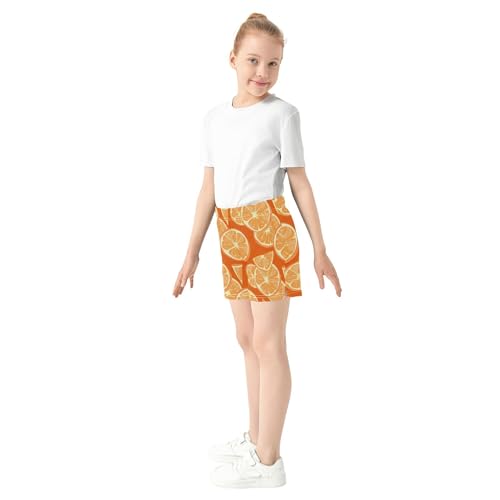 Girls Athletic Lounge Shorts Youth Cartoon Orange Slices Print Comfy Pajama Summer Clothes, X-Small4