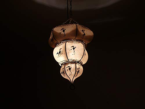 Marokko orientalische Decken Lampe Leuchte Henna Leder - 905386-0007 – Bild 3