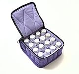 16-Bottle Essential Oil Carrying Cases hold 5ml, 10ml and 15ml bottles - Deep Purple with Lavender interior - 4