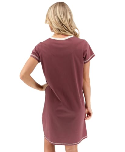 Image of Lazy One Women's Novelty Nightshirt - Funny Cotton Nightgown, Cute V-neck Sleep Shirts, Women's Sleepwear