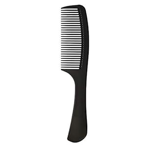 Professional Black Carbon Fibre Hair Comb – Detangling, Heat Resistant, Anti-static Handgrip for Long, Wet or Curly Hair