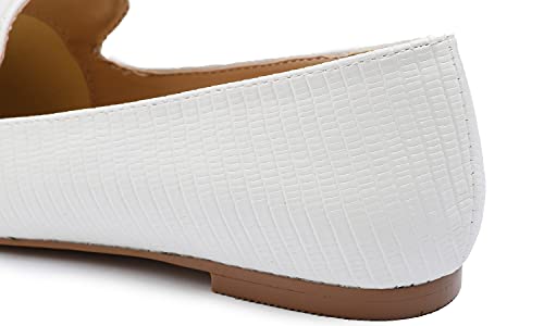 Image of FEVERSOLE Women's Loafer Flat Pointed Fashion Slip On Comfort Driving Office Shoes