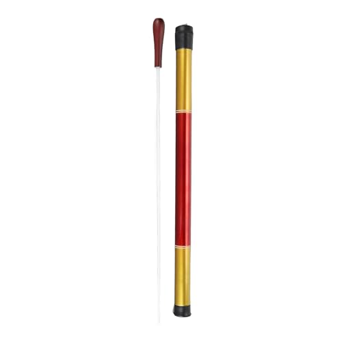 15.7 Music Band Conducting Baton Orchestra Baton, Orchestra Conductor Baton Fiberglass, Red Sandalwood Music Band Conducting Baton with Tube Case for Concert