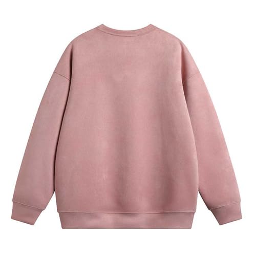 Big and Tall Shirts for Men 2024 Fashion Long Sleeve Solid Crewneck Sweatshirt No Hoodies Casual Loose Pullover2