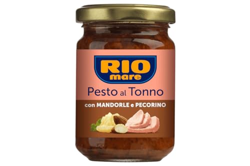 Rio Mare - Pesto al Tonno con Mandorle e Pecorino, Certificato MSC, senza Conservanti, 1 Vasetto da 130 gr