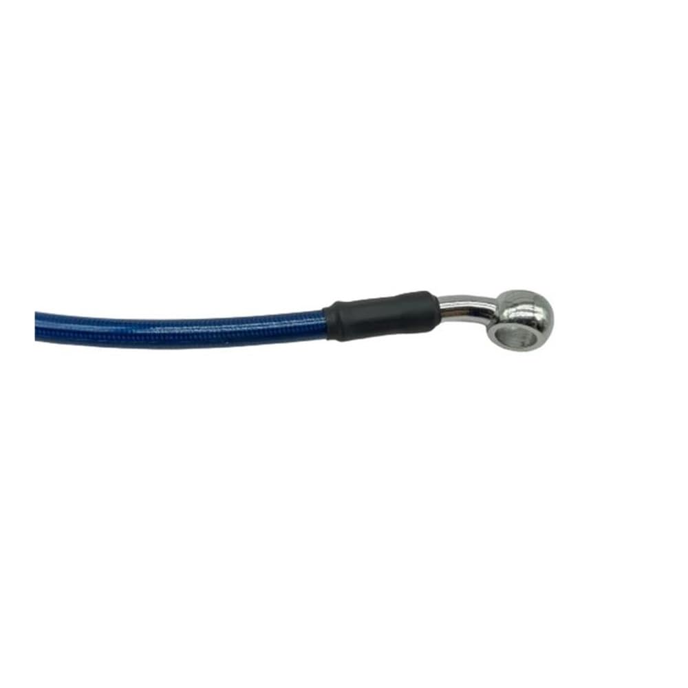 Moto Tuyau d'Huile Frein Câble Tuyau Frein en Acier Tuyau Banjo Hydraulique 300-2200mm 10mm 28 Degrés pour Moto Dirt Bike Ligne Tressée Adapté À La Course Universelle Bleu(Blue 140cm)