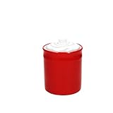 Vorratsdose/Kaffeedose WOM, rot, 1200 ml. Volumen, 18 cm hoch, aus Keramik von Tognana