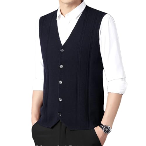 Men Casual Style Knitted Single Breasted Cardigan Sweaters Vest