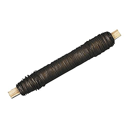 Rayher 2403505 Blumendraht, Holzwickel, Floristendraht SB-Btl. 100g, dunkelbraun, ø 0,65 mm Cover