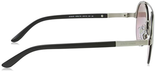 GIORGIO ARMANI AR6045-30367E Sunglasses MATTE SILVER w/PINK MIRROR SILVER GRADIENT LENS 49mm3