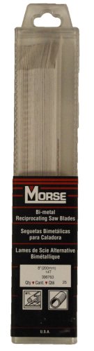 Up To 60% OFF M.K. Morse RB814T25 8-by-3/4-by-0.035-Inch 14 TPI Bi-metal Reciprocating Saw Blade, 25-Pack
