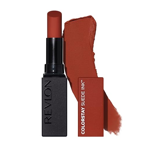 Revlon ColorStay Suede Ink Lipstick, Rossetto Opaco, A Lunga Durata, Formula No-Transfer, Arricchito con Vitamina E, Resistente All'Acqua, 006 In The Money, 2.55g