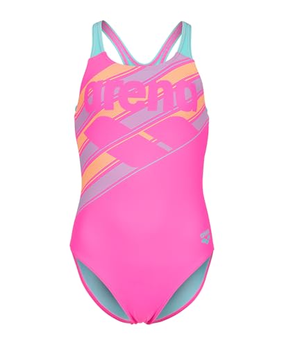 Image of ARENA Girls Feel Lines Swim Pro Back Swimsuit Uv Protection Quick Drying Kids Bathing Suit